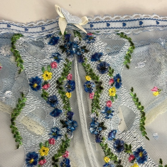 For Love and Lemons Blue Bra (XL) and Thong Set (L) - Picture 3 of 5